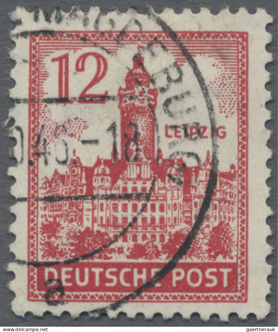 Sowjetische Zone - West-Sachsen: 1946, 12 Pf Rot Abschiedsserie, Wz. X (Stufen F - Sonstige & Ohne Zuordnung