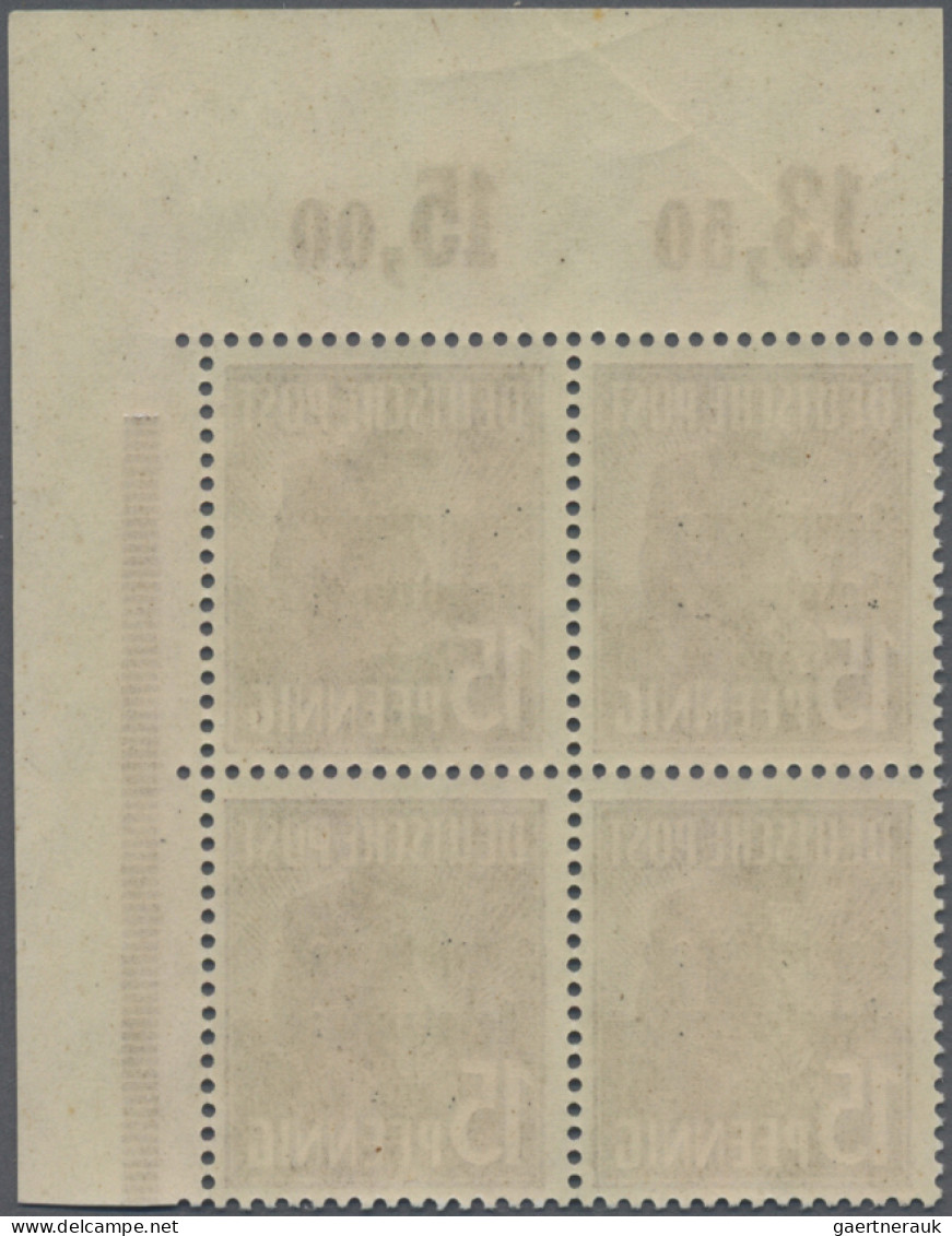 Sowjetische Zone - Allgemeine Ausgaben: 1948, 15 Pf Pflanzer Mit Maschinenaufdru - Sonstige & Ohne Zuordnung