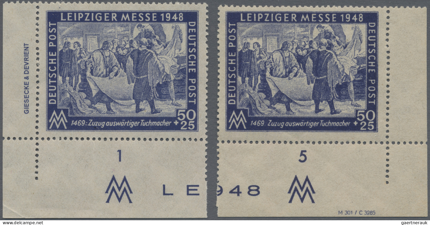 Sowjetische Zone - Allgemeine Ausgaben: 1948, 50 Pf Leipziger Herbstmesse, Zwei - Autres & Non Classés