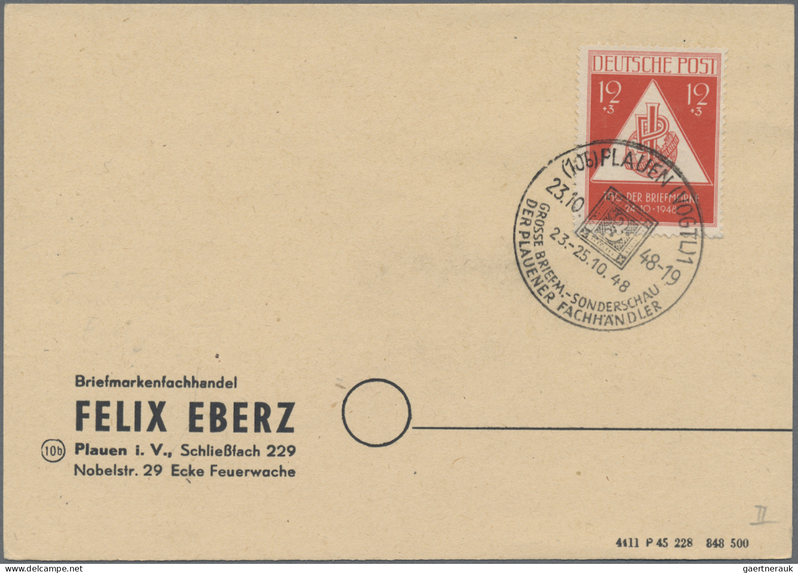 Sowjetische Zone - Allgemeine Ausgaben: 1948, Tag der Briefmarke, Zusammenstellu