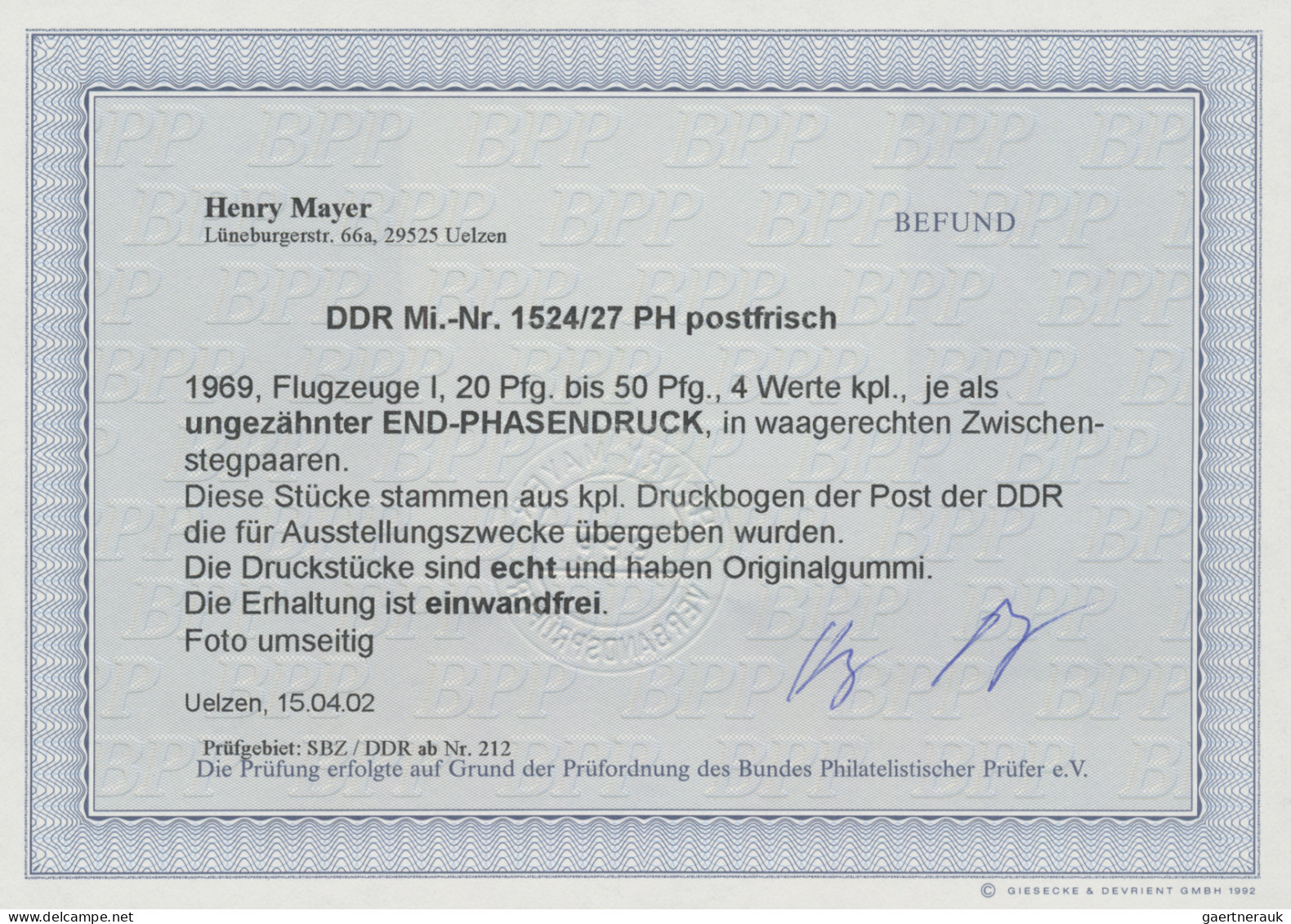 DDR: 1969, Flugzeuge UNGEZÄHNT In Originalfarben, 4 Werte Komplett Im Postfrisch - Nuovi