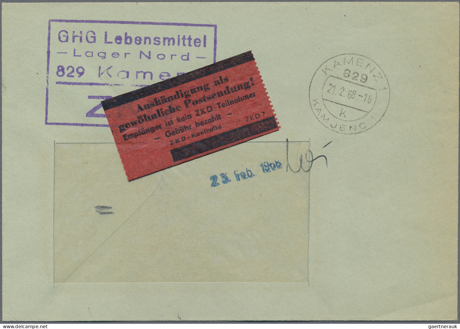 DDR - Dienstmarken B (Verwaltungspost A / Zentraler Kurierdienst): 1965/68, 4 Br - Other & Unclassified