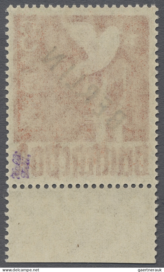 Berlin: 1948, Schwarzaufdruck, 3 Mark Bräunlichrot, Tadellos Postfrisches Und Gu - Unused Stamps