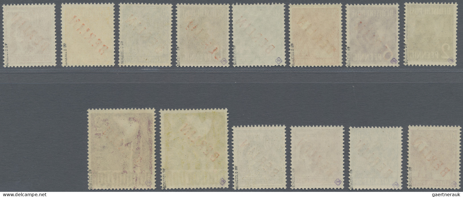 Berlin: 1949, Rotaufdruck, Kompletter Satz Postfrisch, Privates Signum Sowie Sig - Unused Stamps