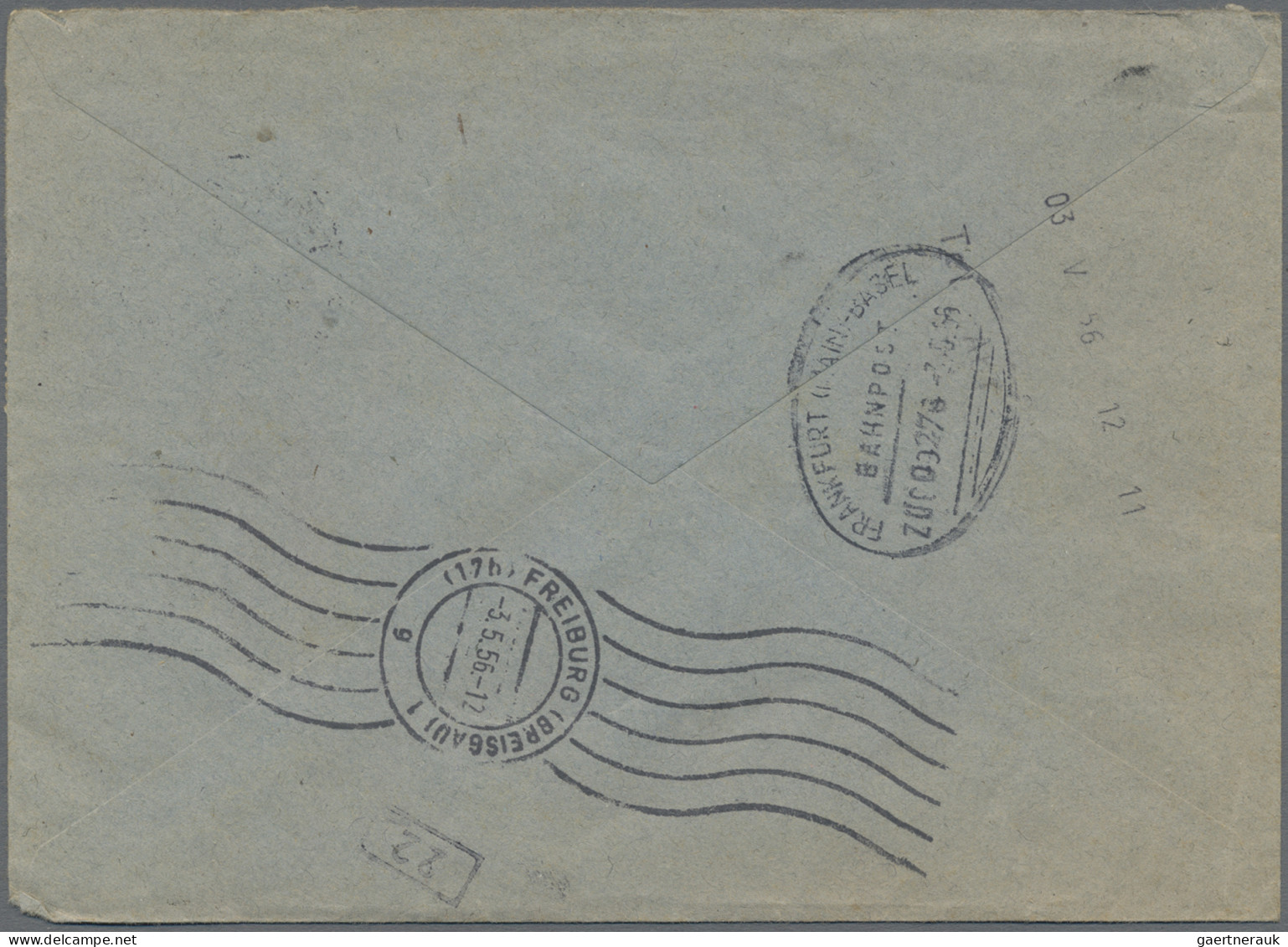 Berlin: 1951/1956, Zwei Luftpost-Eilboten-Einschreiben-Briefe (Inland/Ausland): - Covers & Documents