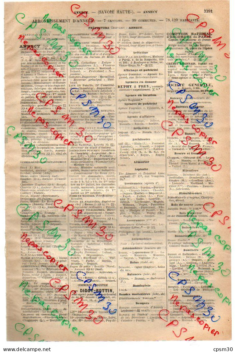 ANNUAIRE - 74 - Département Haute Savoie - Année 1918 - édition Didot-Bottin - 29 Pages - Telephone Directories