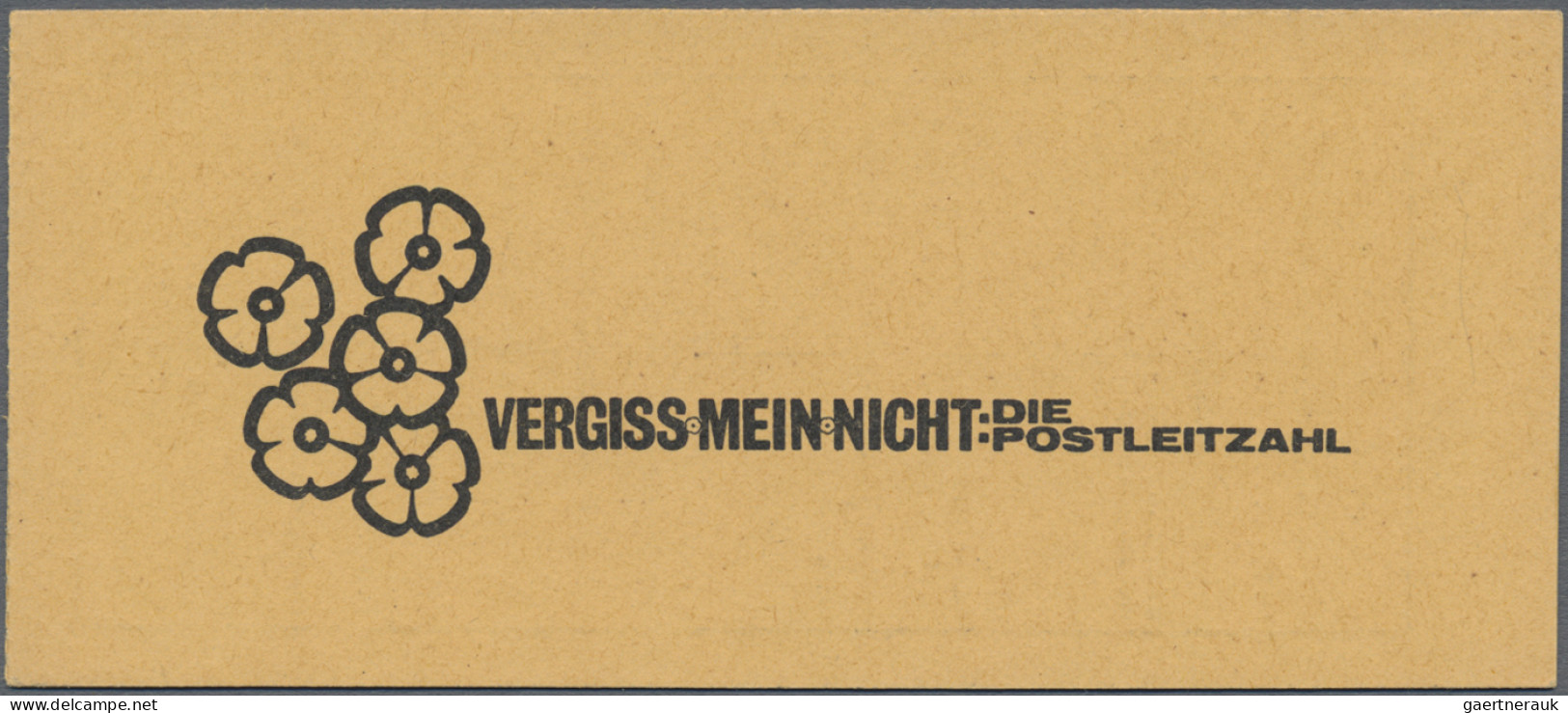 Berlin - Markenheftchen: 1962 'Dürer' MH Mit Reklame "Vergiß Mein Nicht", Tadell - Markenheftchen