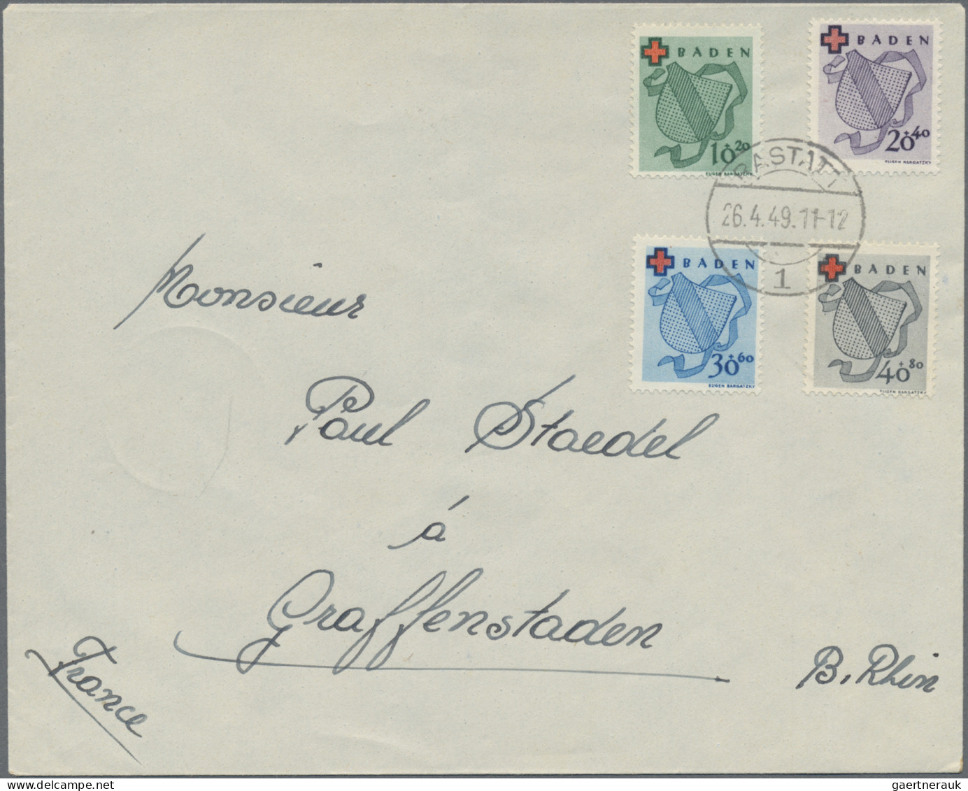 Französische Zone - Baden: 1949, Alle 3 Deutsches Rotes Kreuz Sätze (Baden, Rhei - Sonstige & Ohne Zuordnung