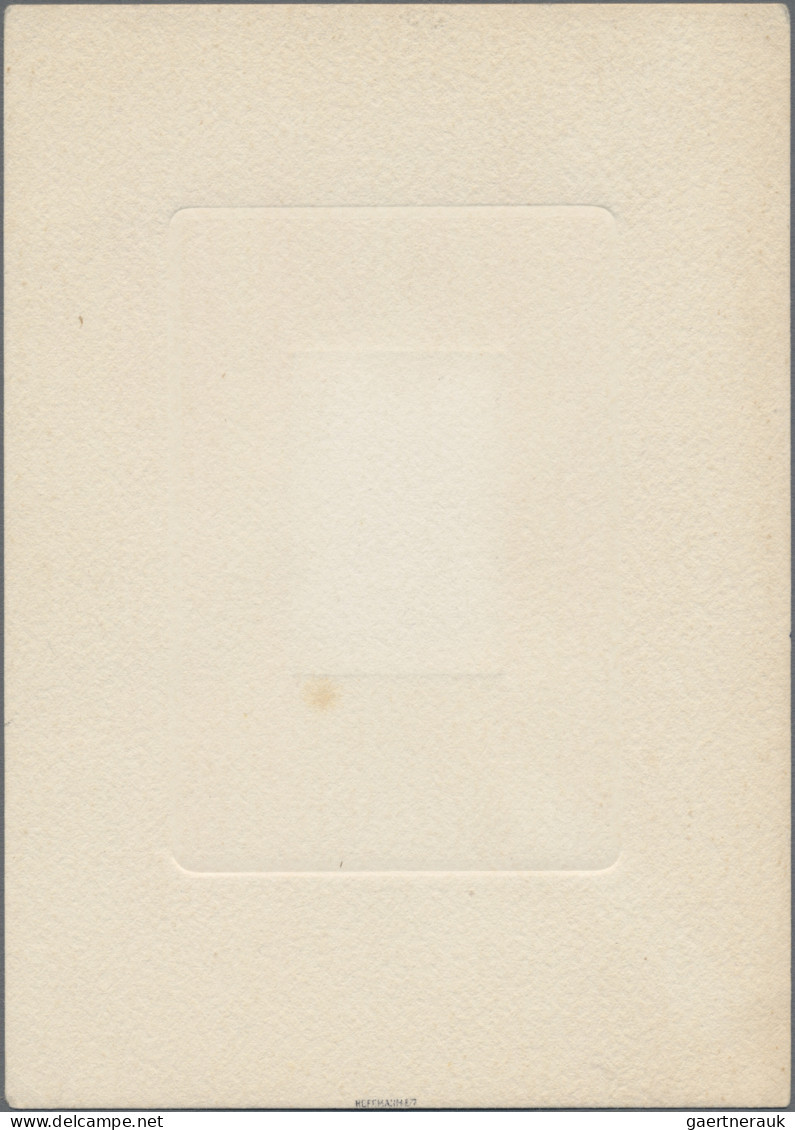 Saarland (1947/56): 1954, 15 Fr. Rotes Kreuz als Ministerblock auf Kartonpapier,