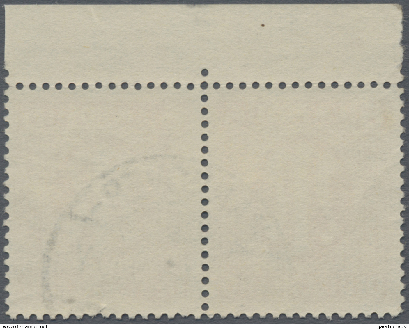 Bizone: 1945, Freimarken AM-Post 6 Pf Vom Oberrand Mit Pl.-Nr. I B, Gestempelt H - Autres & Non Classés