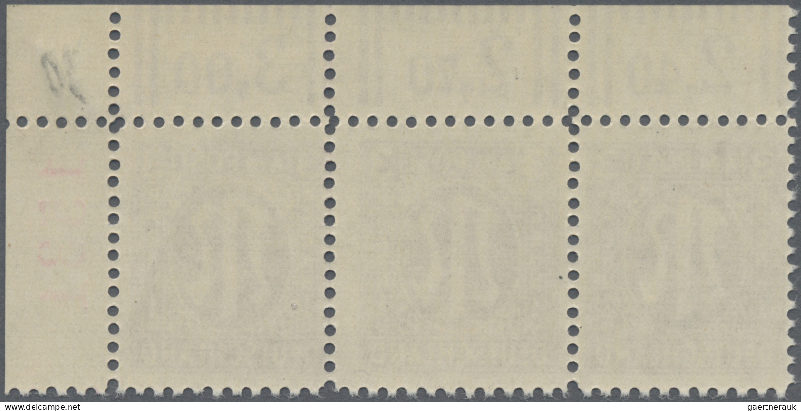 Bizone: 1945, 3 Pf AM-Post, Deutscher Druck, Postfrisch Im Waagerechten Dreier-E - Otros & Sin Clasificación