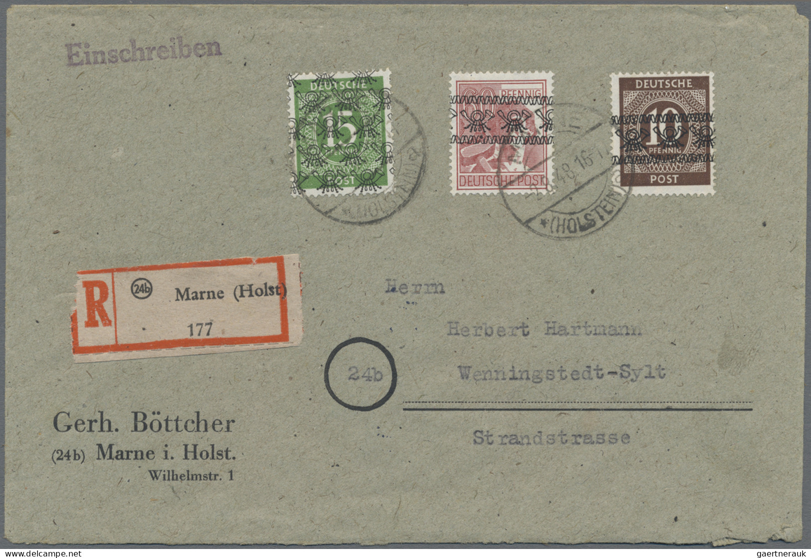 Bizone: 1948, Bandaufdruck Auf Arbeiter 60 Pfg. Braunkarmin (helle 60er) Mit Auf - Sonstige & Ohne Zuordnung