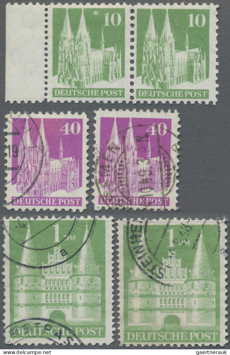 Bizone: 1948, 10 Pf. Kölner Dom, Typ I, Wz. W Mit Der Sehr Seltenen Kombinierten - Autres & Non Classés