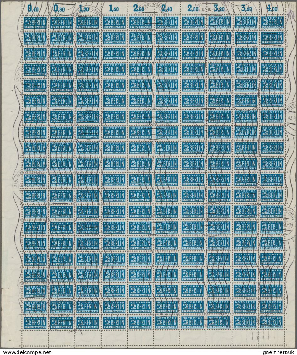 Bizone - Zwangszuschlagsmarken: 1950 Notopfer 2 Pf. In Zeichnung Zc, Wz. 3X, Gez - Sonstige & Ohne Zuordnung