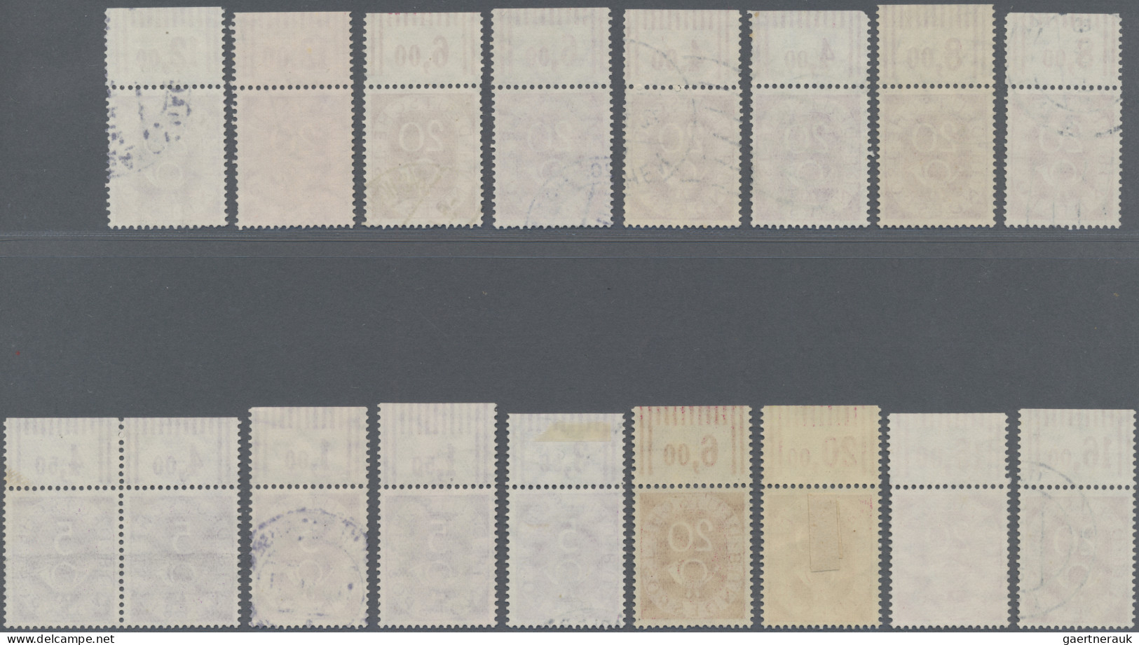Bundesrepublik Deutschland: 1951, Posthorn 5(Pf), 5 Gestempelte Marken Vom Oberr - Used Stamps