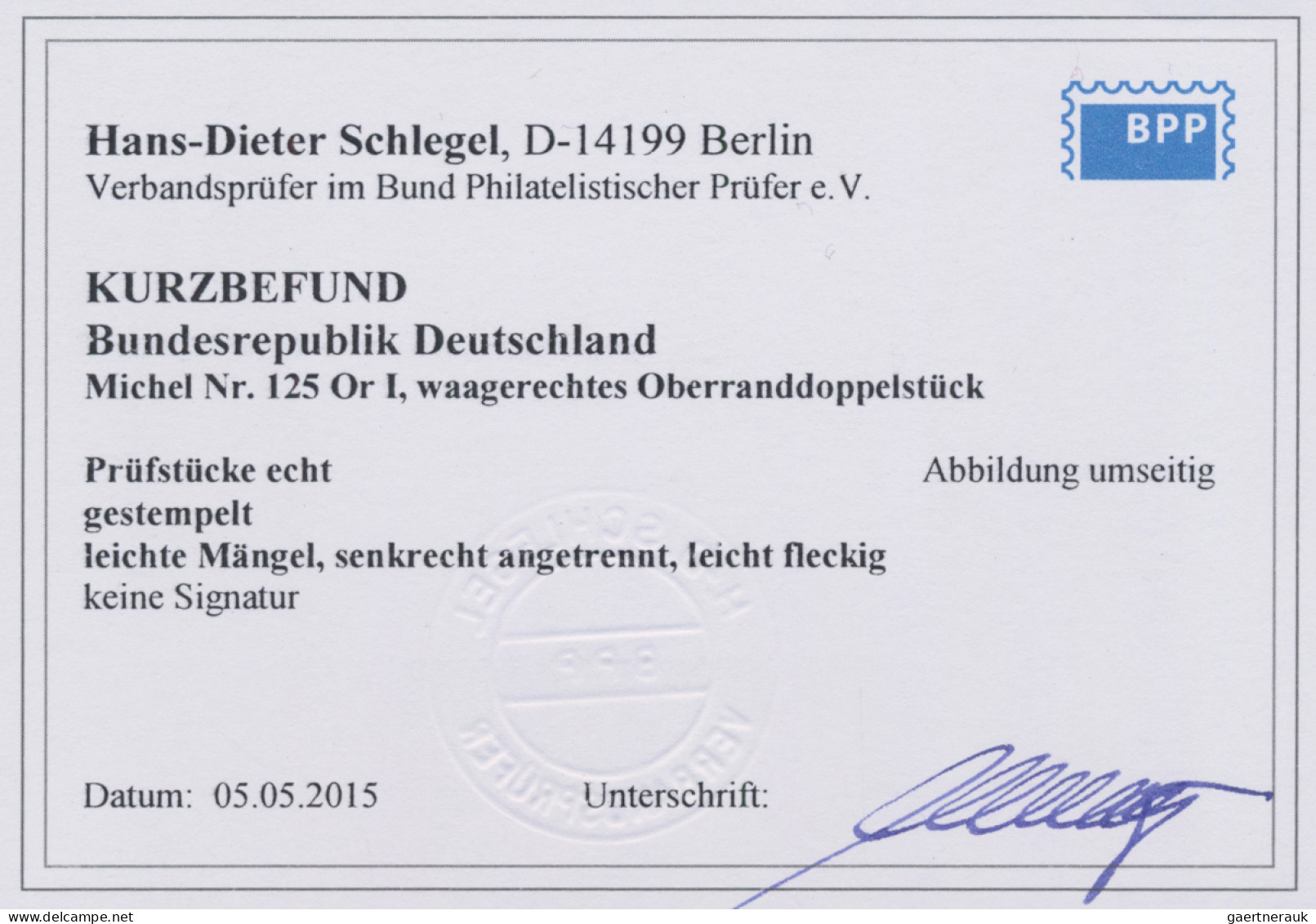 Bundesrepublik Deutschland: 1951, Posthorn 5(Pf), 5 Gestempelte Marken Vom Oberr - Gebruikt