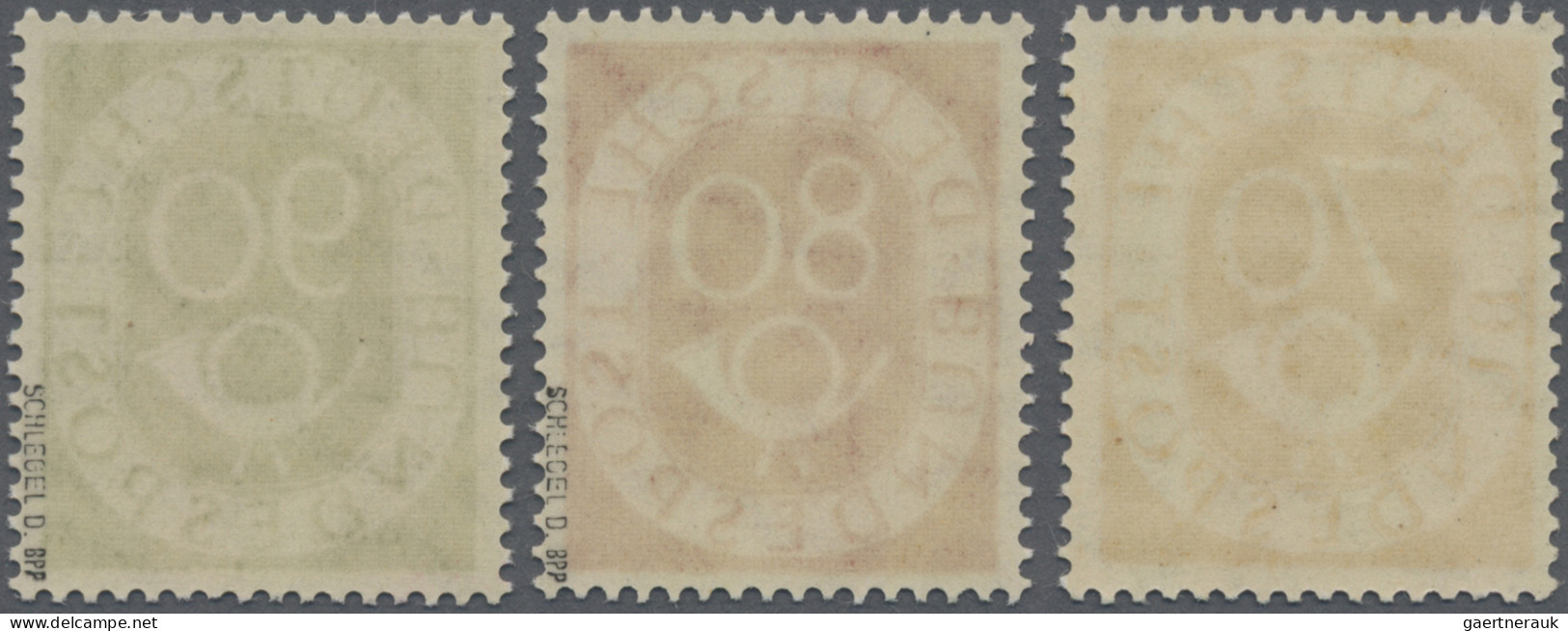 Bundesrepublik Deutschland: 1951, Posthorn 70(Pf) Mit Fotobefund Schlegel BPP, P - Unused Stamps