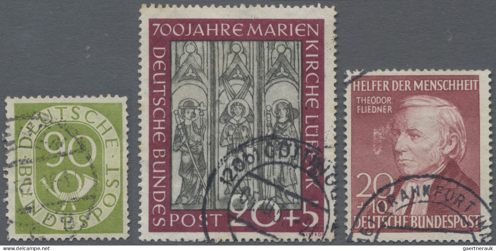 Bundesrepublik Deutschland: 1951-52: Drei Bessere, Gestempelte Marken, Dabei Pos - Used Stamps