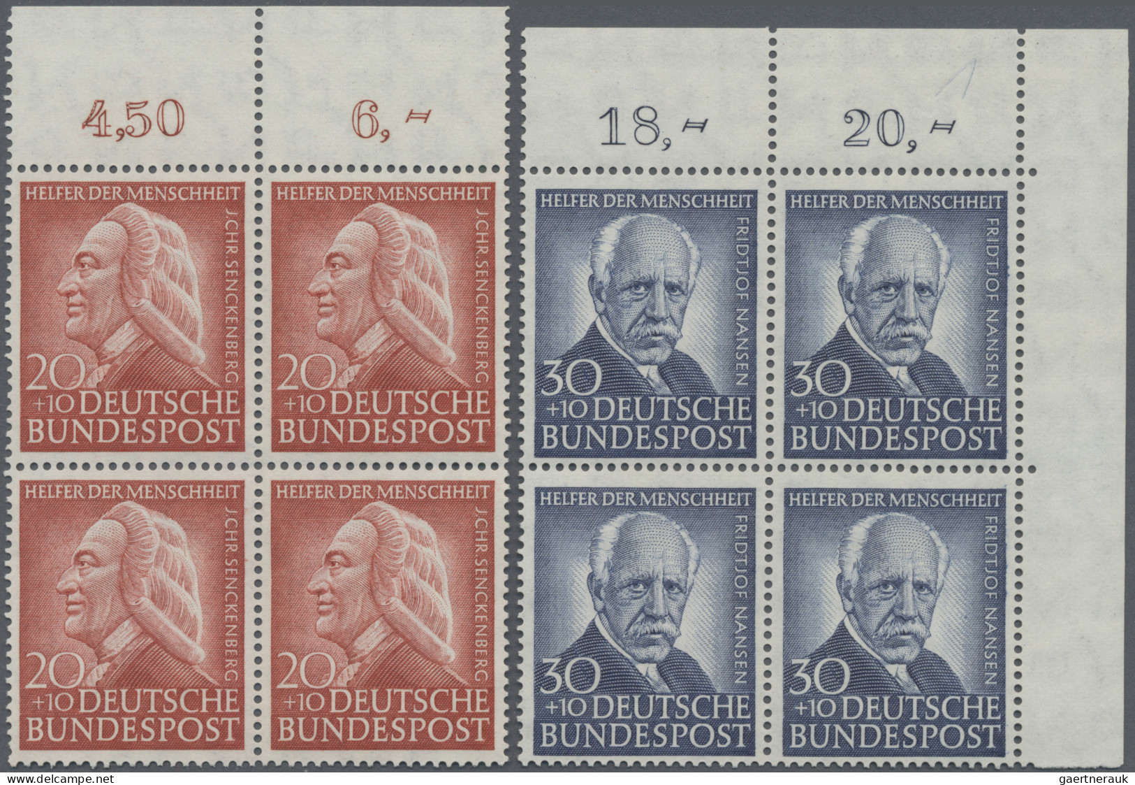 Bundesrepublik Deutschland: 1951/1953: 15 Bessere, Postfrische Marken, Mit Den Z - Ungebraucht