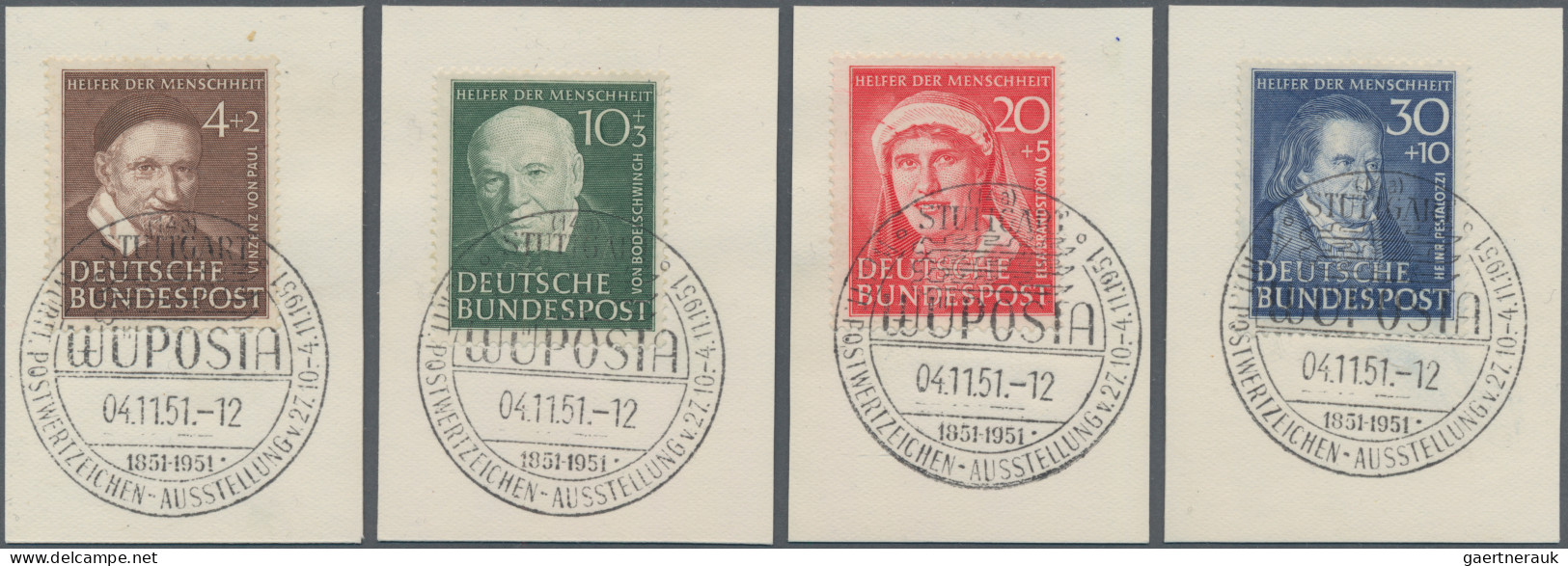 Bundesrepublik Deutschland: 1951, Helfer Der Menschheit II, Kompletter Satz Als - Used Stamps