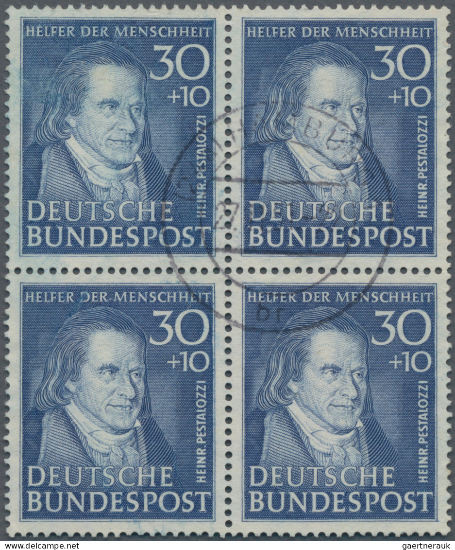 Bundesrepublik Deutschland: 1951, 30+10 Pfg. "Helfer Der Menschheit II" Gestempe - Gebraucht