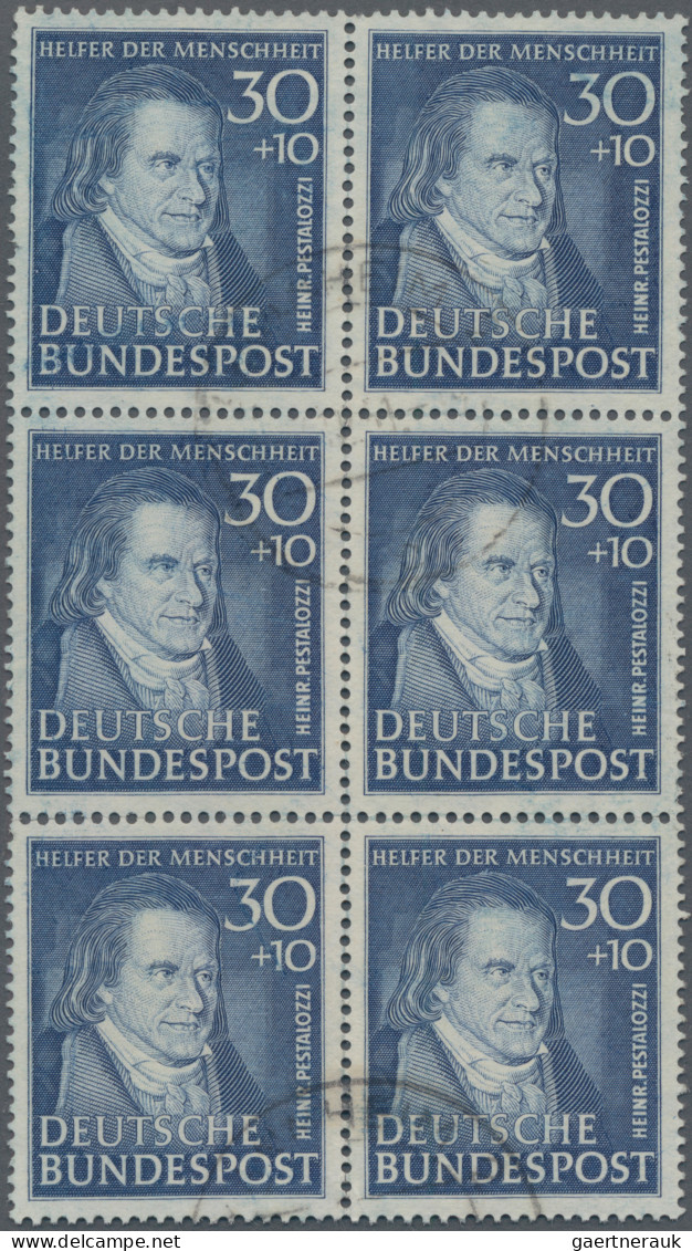 Bundesrepublik Deutschland: 1951, 30+10 Pfg. "Helfer Der Menschheit II", Als Sec - Used Stamps