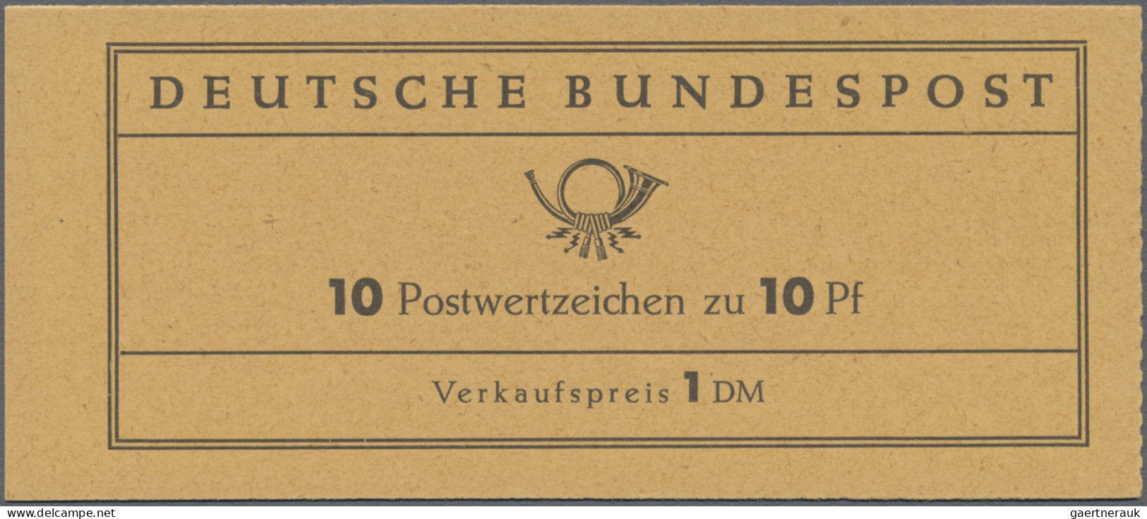 Bundesrepublik - Markenheftchen: 1960, Markenheftchen "Heuss III", VERSUCHSHEFTC - Sonstige & Ohne Zuordnung