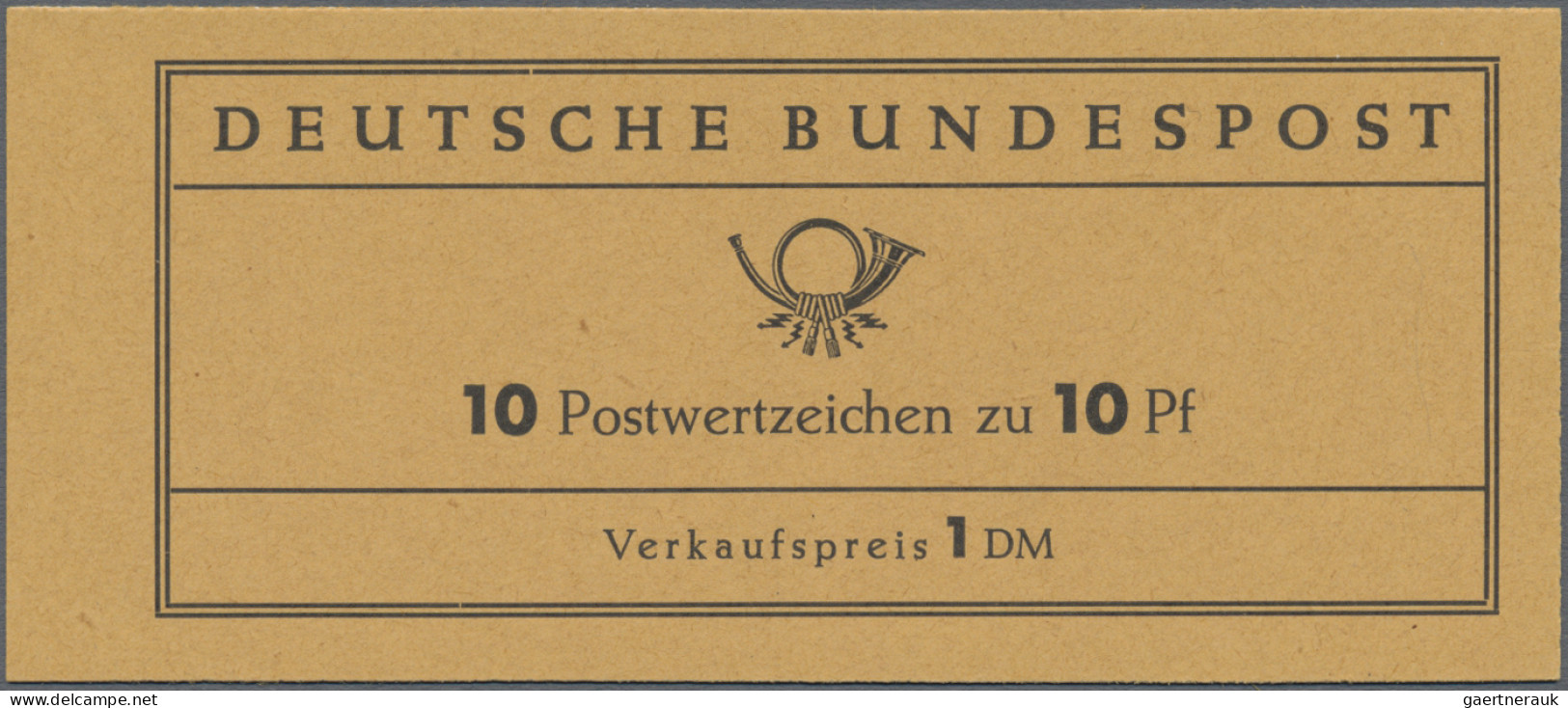 Bundesrepublik - Markenheftchen: 1960, Markenheftchen "Heuss III", VERSUCHSHEFTC - Autres & Non Classés