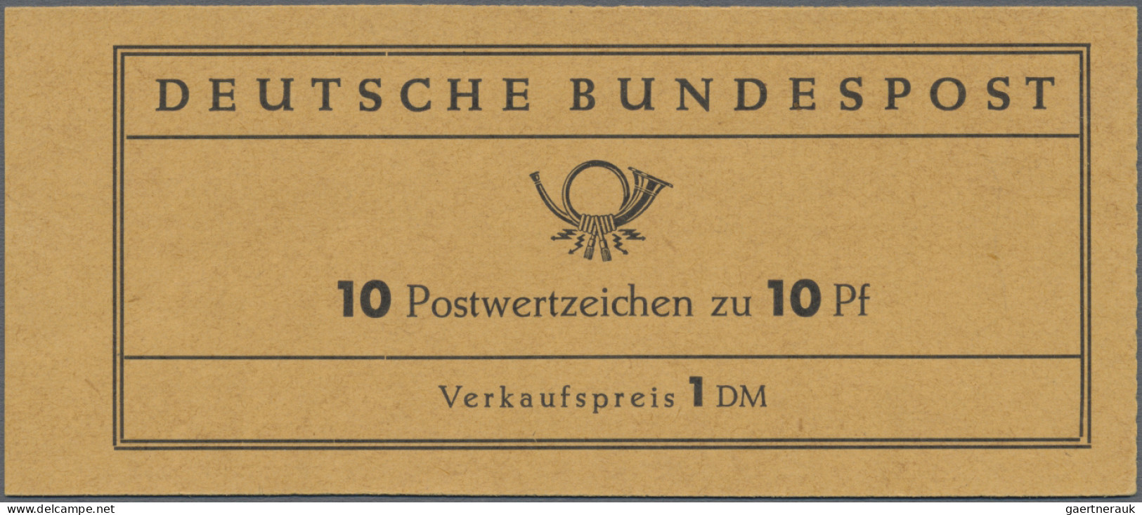 Bundesrepublik - Markenheftchen: 1960, Markenheftchen "Heuss III", VERSUCHSHEFTC - Autres & Non Classés