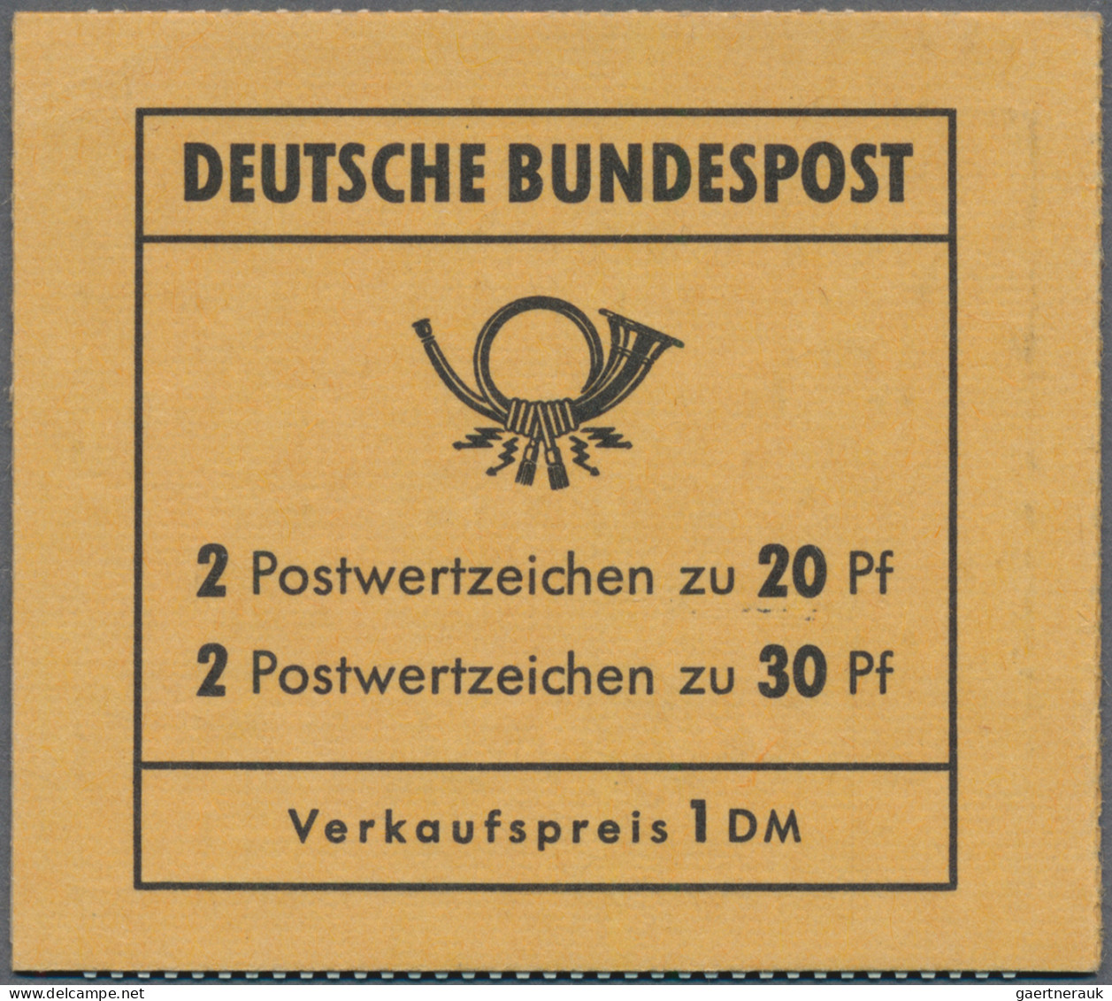 Bundesrepublik - Markenheftchen: 1968, Brandenburger Tor, 1 DM Markenheftchen Mi - Altri & Non Classificati