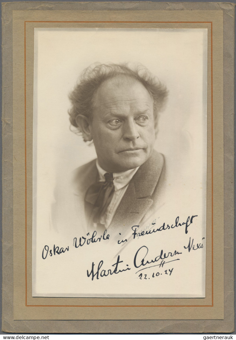 Autographen: Martin Andersen Nexö (1869-1954),1924, Dänischer Schriftsteller, Ei - Andere & Zonder Classificatie
