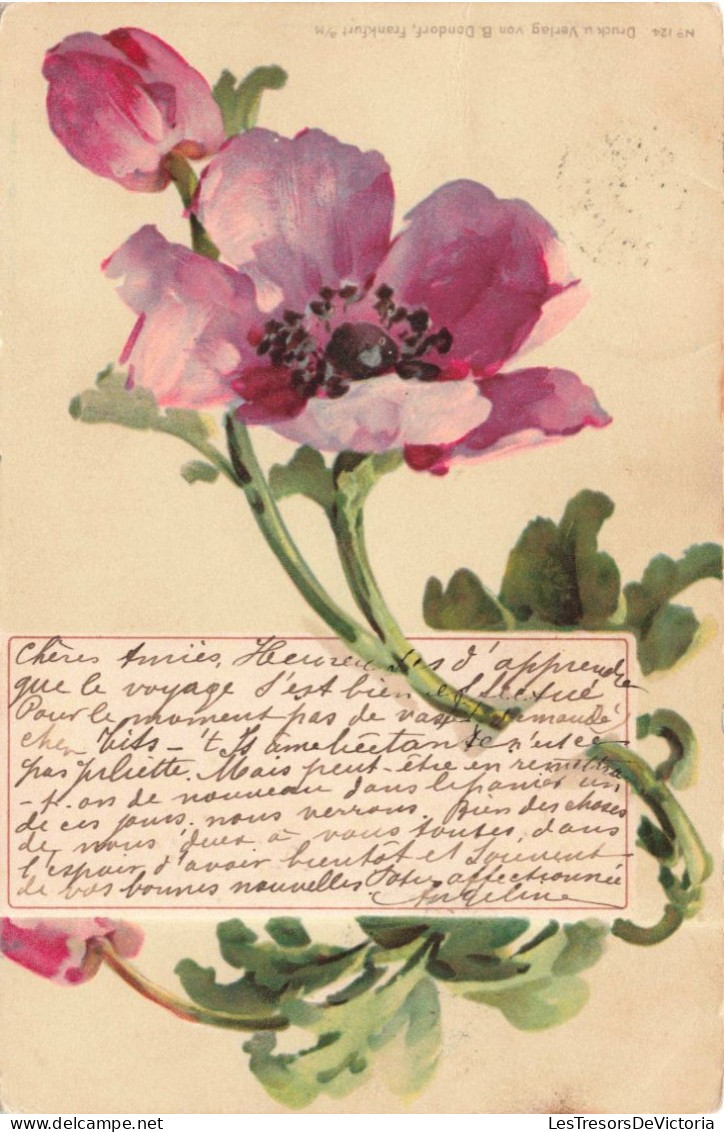 ILLUSTRATION - Une Jolie Fleur Rose - Colorisé - Carte Postale Ancienne - 1900-1949