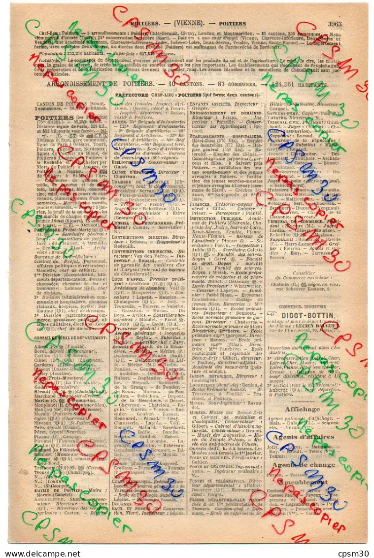 ANNUAIRE - 86 - Département Vienne - Année 1918 - édition Didot-Bottin - 28 Pages - Telefonbücher