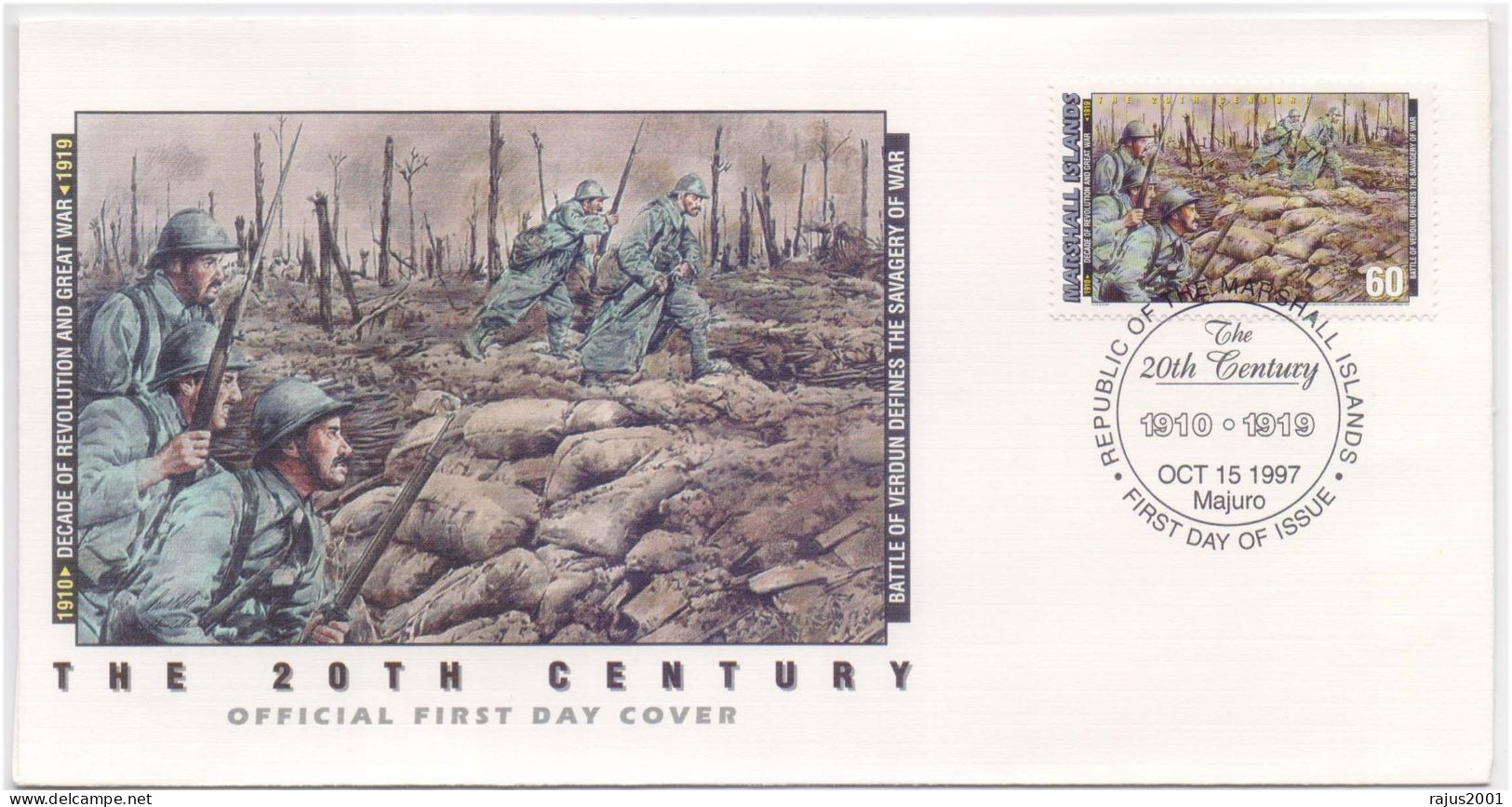 Battle Of Verdun Defines The Savagery Of War Longest And Bloodiest Battle Of World War I, Kills More Than 1 Million, FDC - Guerre Mondiale (Première)