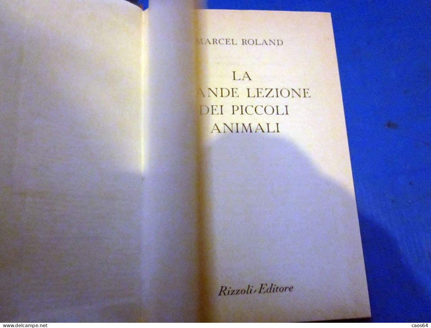 La Grande Lezione Dei Piccoli Animali Marcel Roland Rizzoli BUR 1949 - Sagen En Korte Verhalen