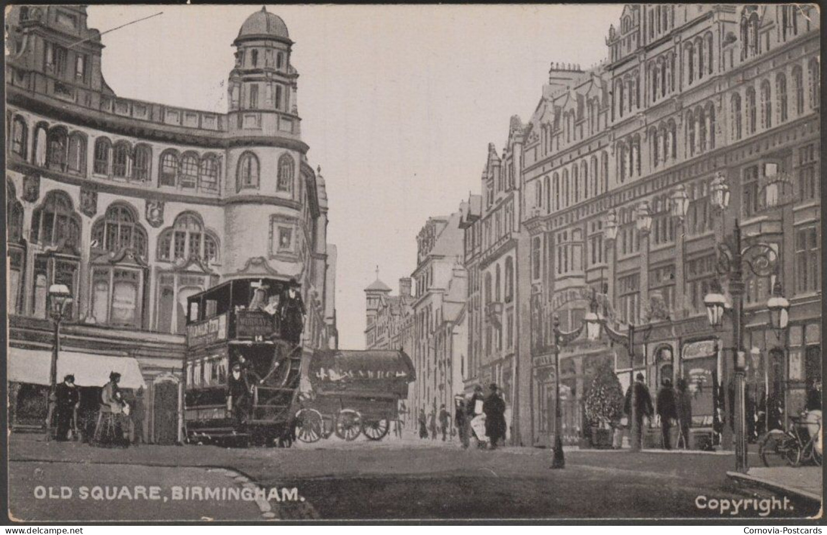 Old Square, Birmingham, Warwickshire, C.1905-10 - GD&DL Postcard - Birmingham