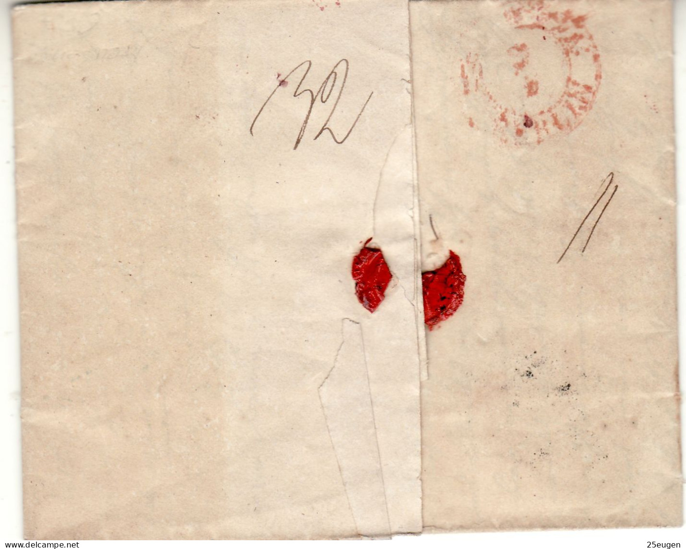 POLAND / GERMAN ANNEXATION 1842 LETTER  SENT FROM GŁOGÓW /GLOGAU/ TO BERLIN - ...-1860 Voorfilatelie