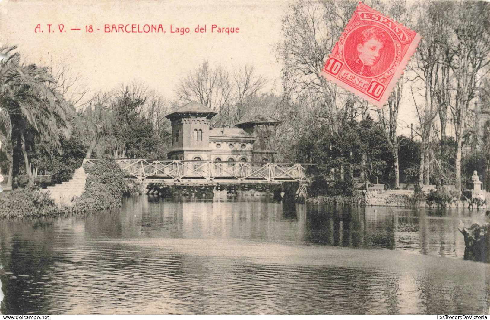 ESPAGNE - Barcelona - Lac Du Parc - Carte Postale Ancienne - Barcelona