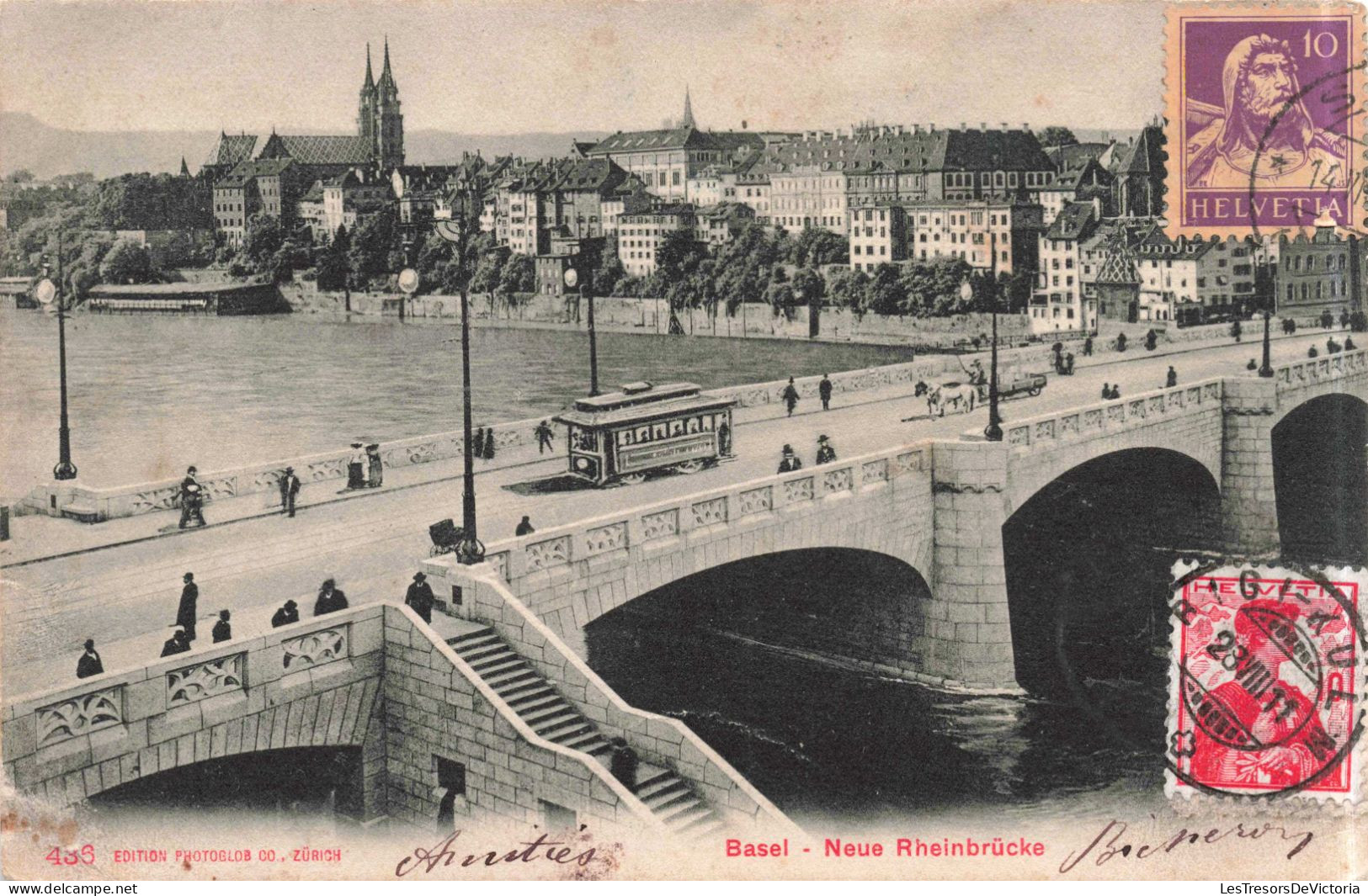 SUISSE - Bâle -  Nouveau Pont Sur Le Rhin - Animé  - Carte Postale Ancienne - Autres & Non Classés