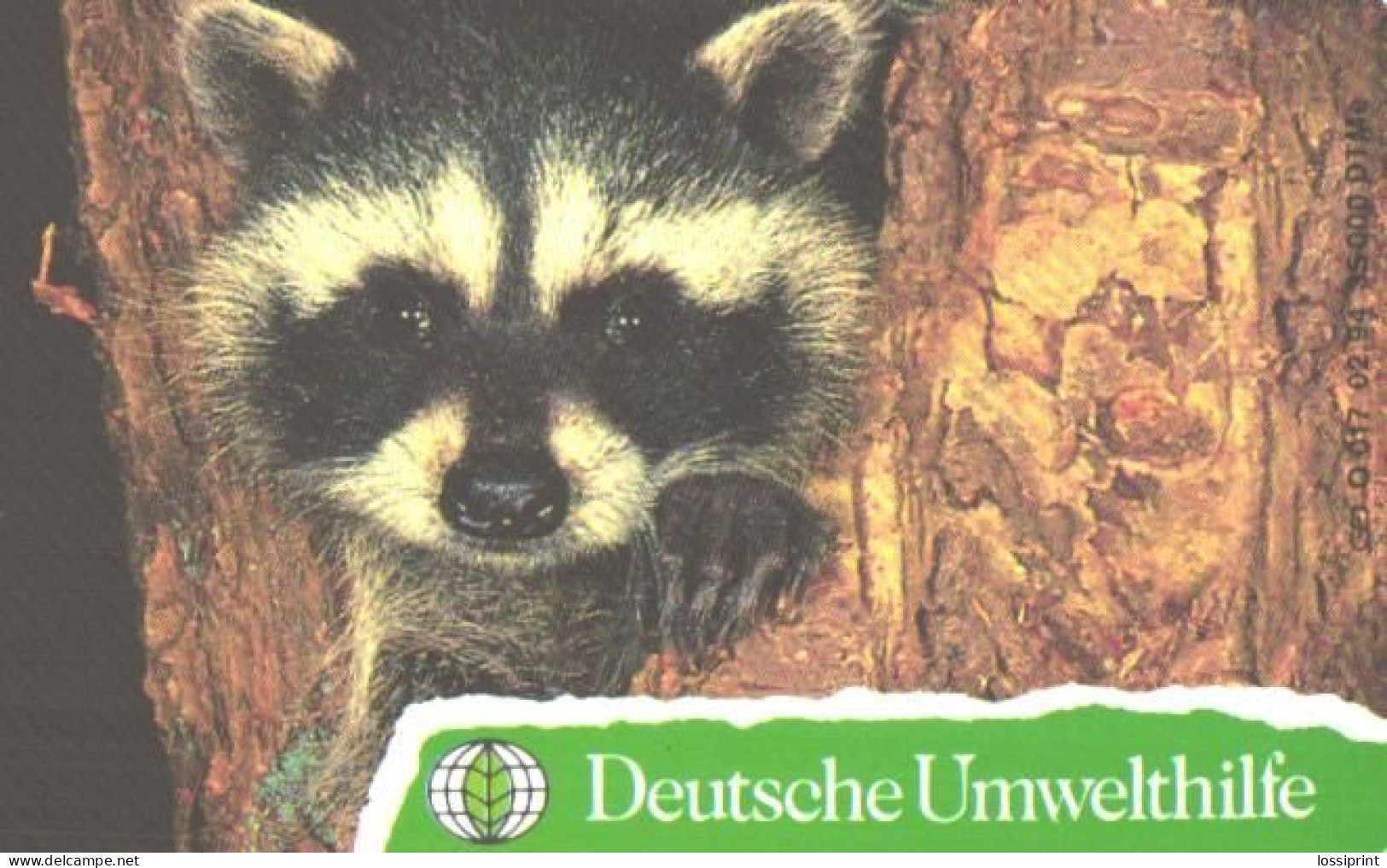 Germany:Used Phonecard, 6 DEM, Forest, Wave, Raccoon - Sri Lanka (Ceylon)