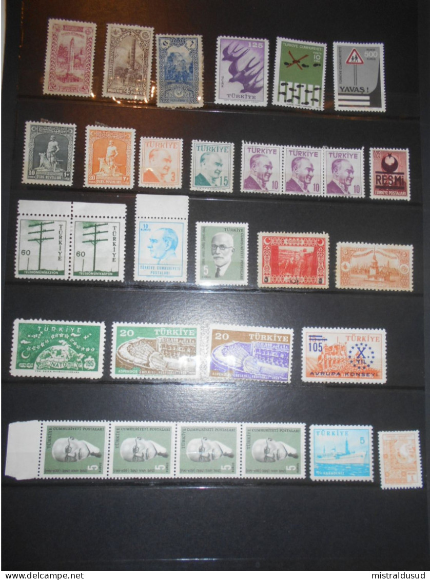 Turquie Collection , 30 Timbres Neufs - Collections, Lots & Series
