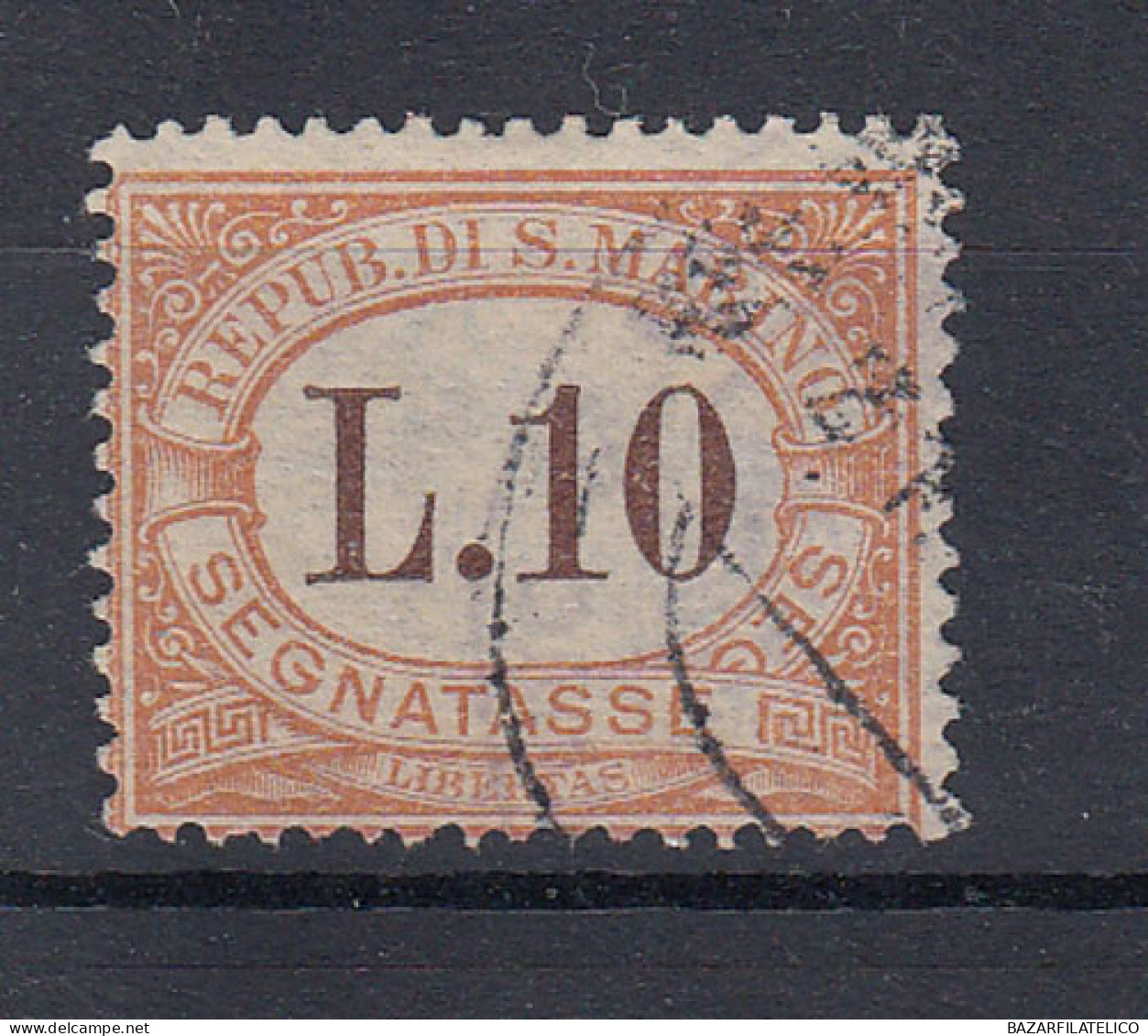 SAN MARINO 1925 SEGNATASSE 1 LIRA USATO - Oblitérés