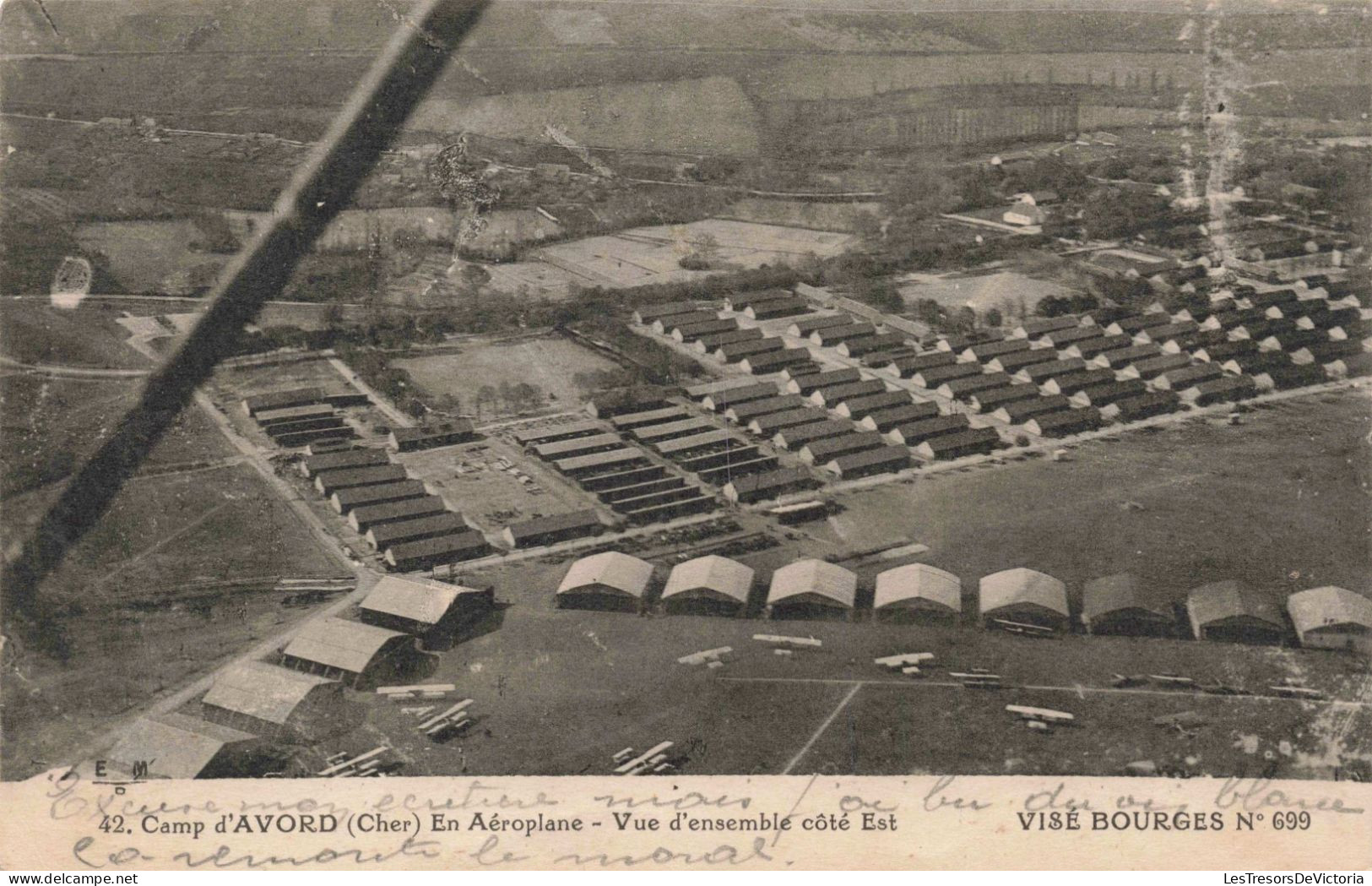 MILITARIA - Camp D'Avord (Cher) - En Aéroplane - Vue D'ensemble Côté Est - Carte Postale Ancienne - Casernes