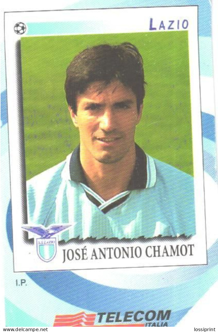 Italy:Used Phonecard, Telecom Italia, 5000 Lire, Football Player Jose Antonio Chamot - Public Themes