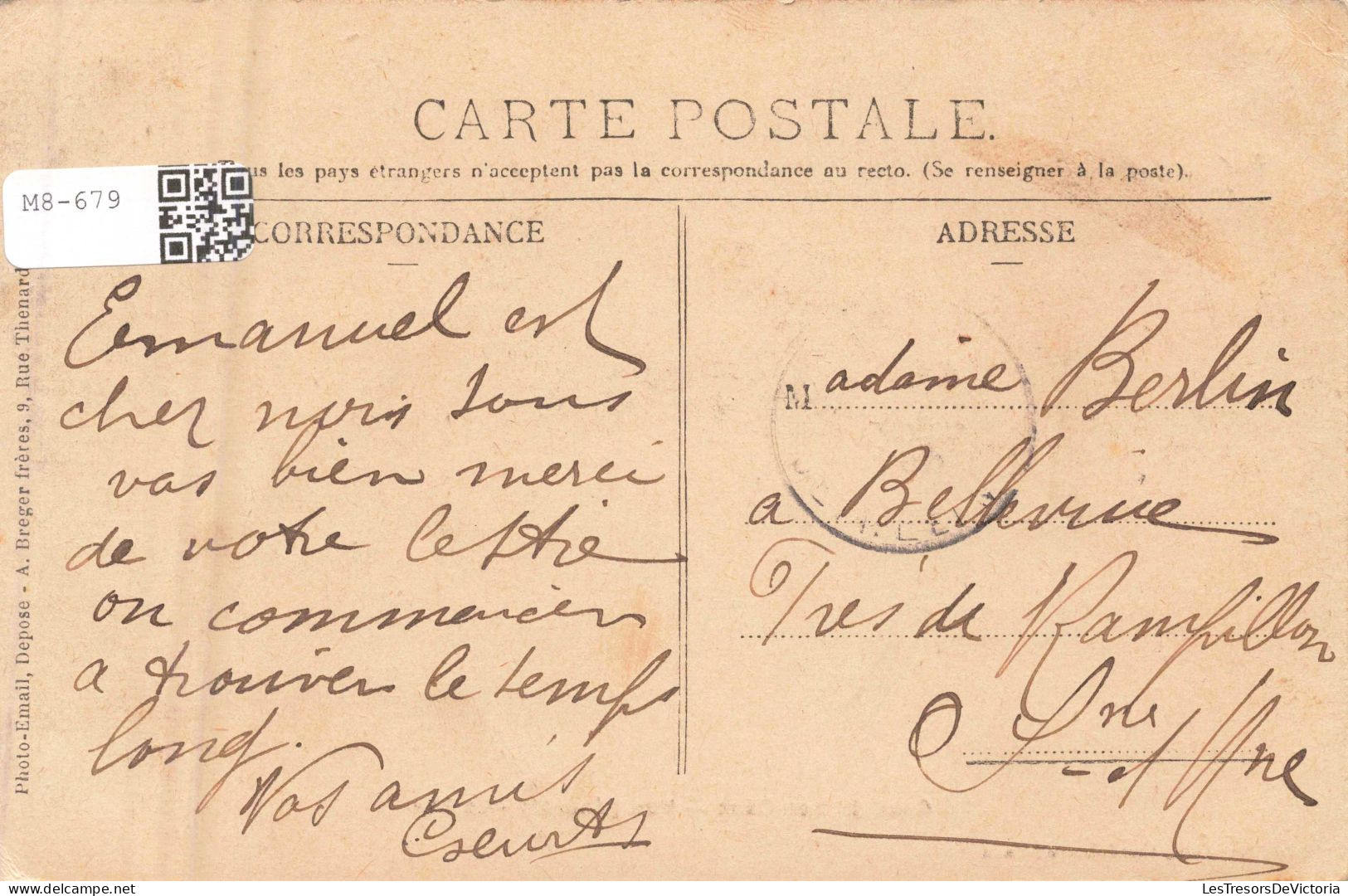 FRANCE - Caudebec En Caux - Vue Générale - Le Bac - Carte Postale Ancienne - Caudebec-en-Caux