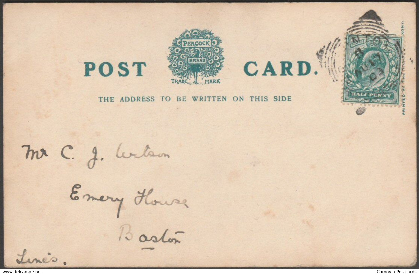 The Castle Rock, Lynton, Devon, 1903 - Peacock Postcard - Lynmouth & Lynton