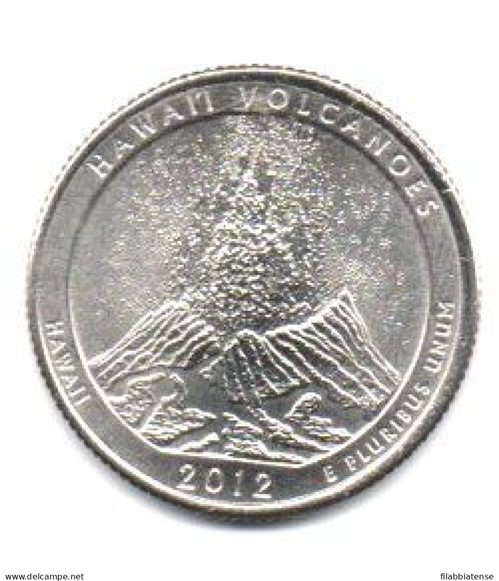 2012 - Stati Uniti 25 Cents - Quarter Hawai'i Volcanoes   D     ------ - 2010-...: National Parks