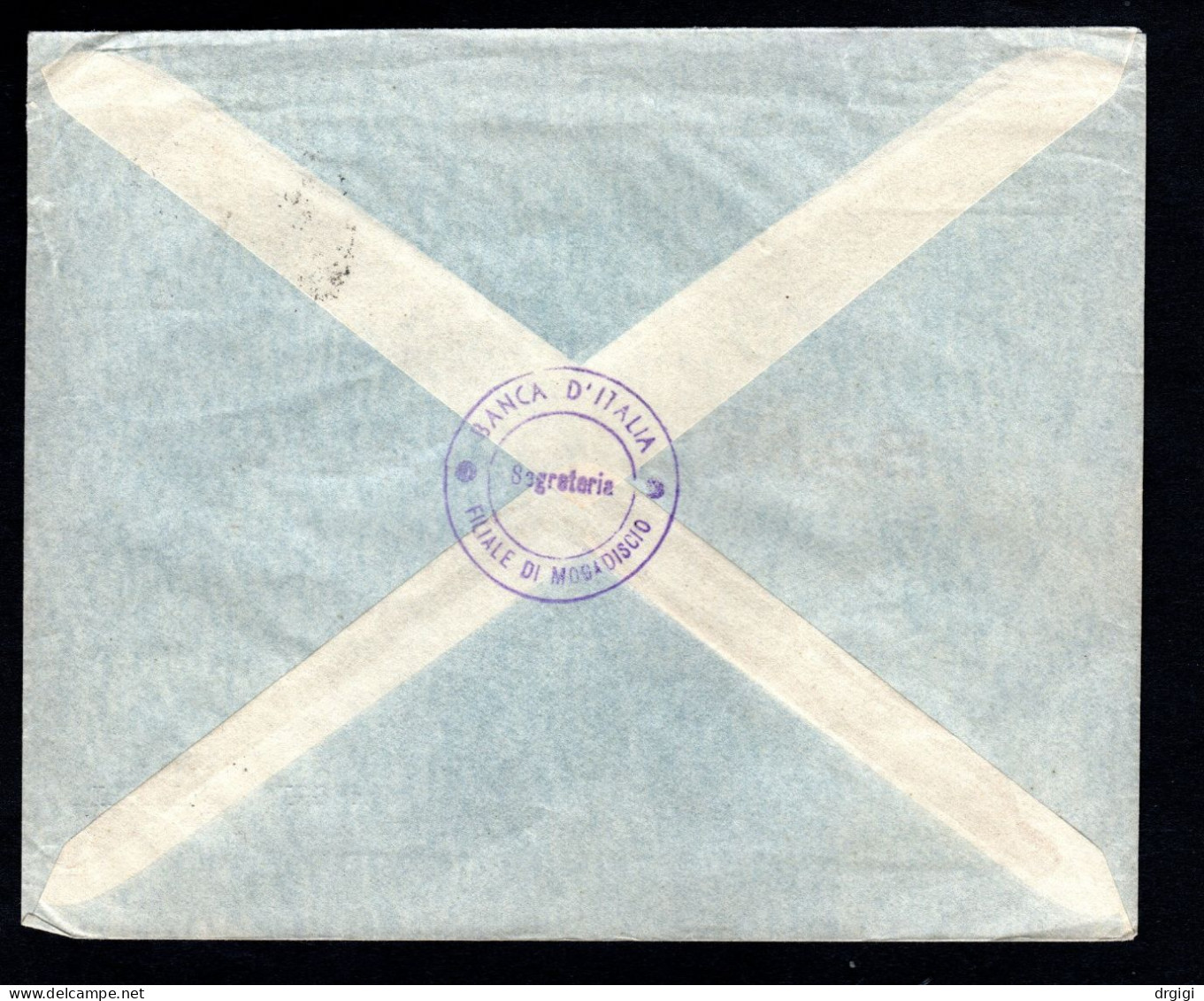 Somalia AFIS, POSTA VIAGGIATA 1956, MOGADISCIO PER REGGIO CALABRIA - Somalia (AFIS)