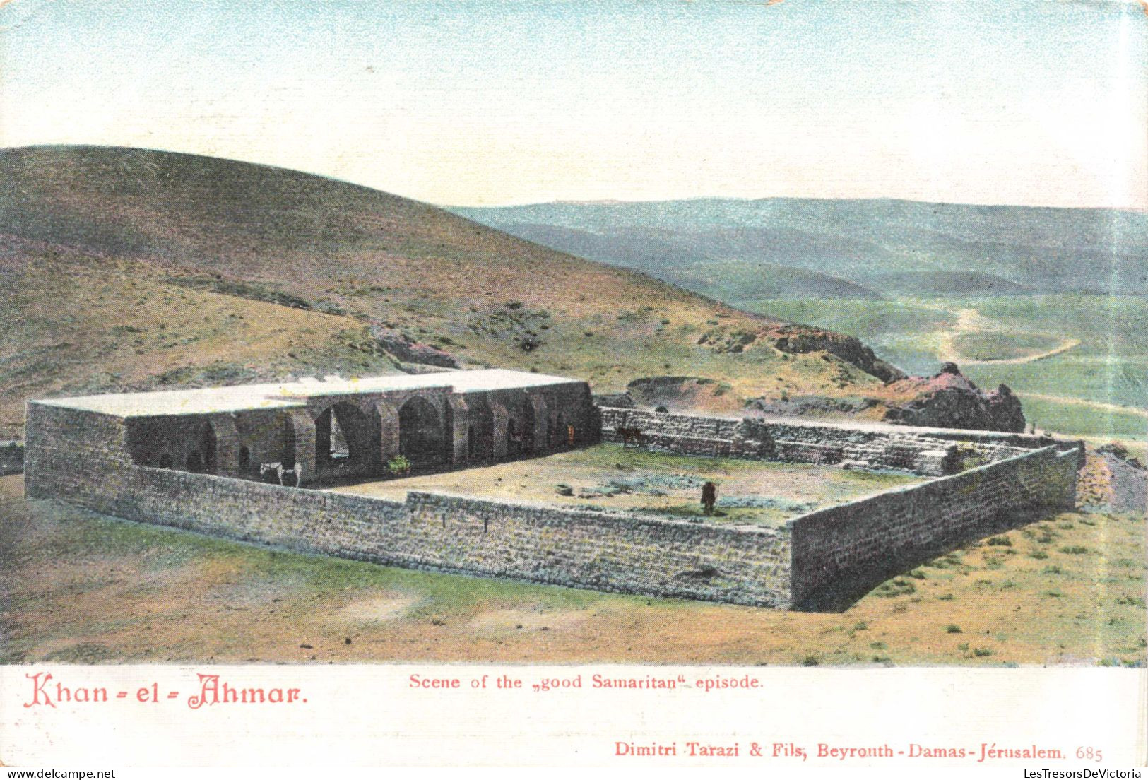 PALESTINE - Khan Al-Ahmar - Scène Du Bon Samaritan  - Colorisé - Carte Postale Ancienne - Palästina