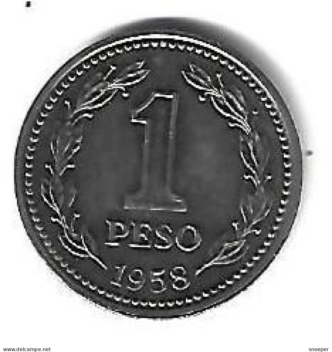 Argentina 1 Peso 1958  Km 57 Xf+ - Argentine